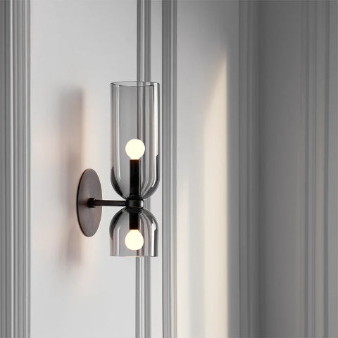 applique murale design chandelier smoky
