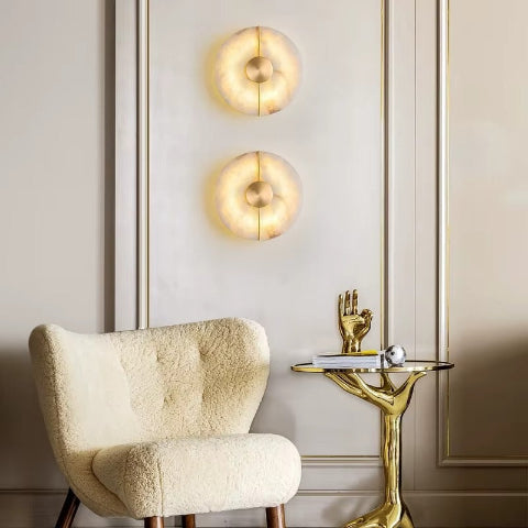 Applique murale design en marbre Kaïa-Lune