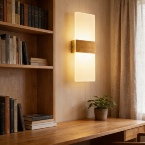 applique murale design finition dore