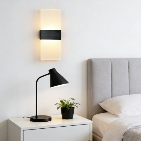 applique murale design noir profond