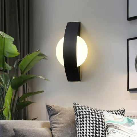 applique murale design rond noir salon