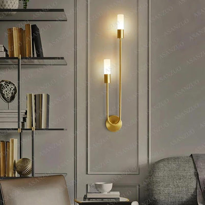 APPLIQUE MURALE DORÉE | Chandelier - Lumière de Léora