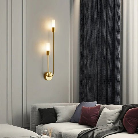 APPLIQUE MURALE DORÉE | Chandelier - Lumière de Léora