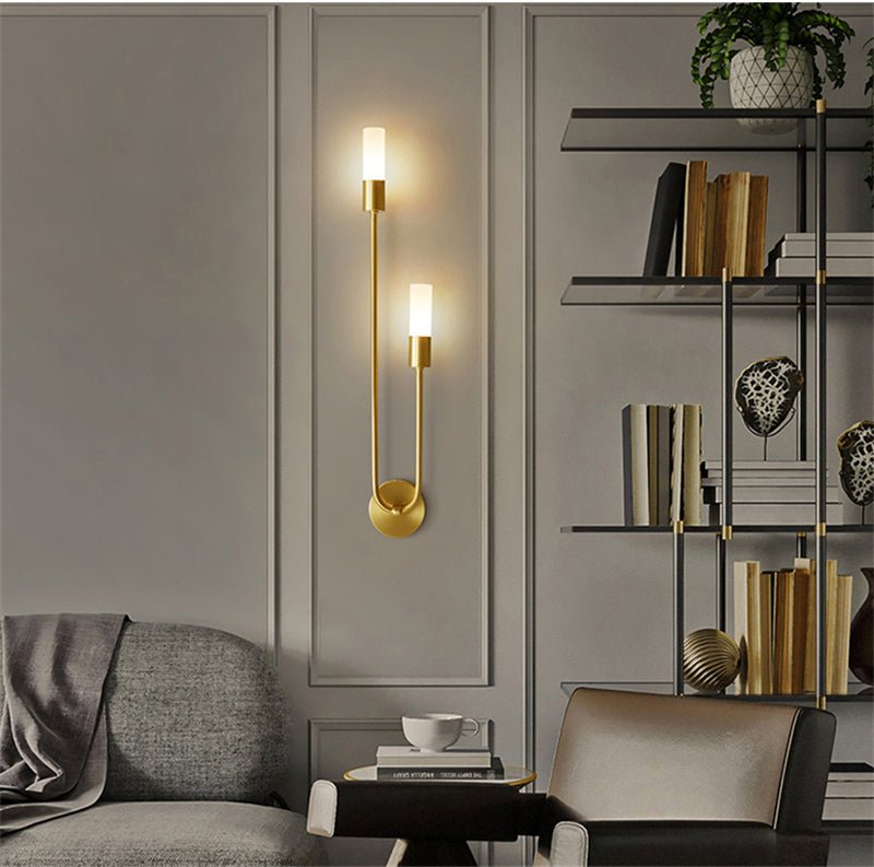 APPLIQUE MURALE DORÉE | Chandelier - Lumière de Léora