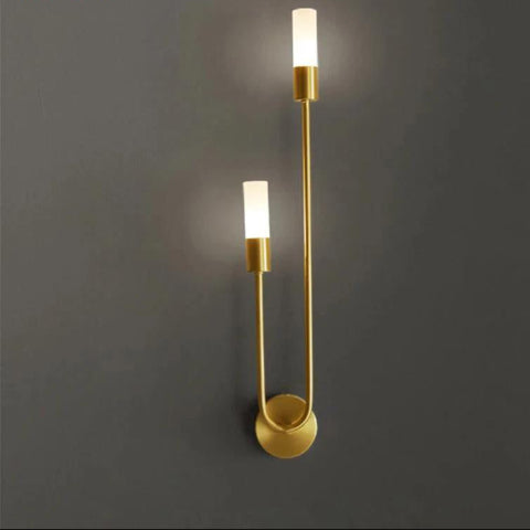 applique murale doree chandelier-brache 2 branches