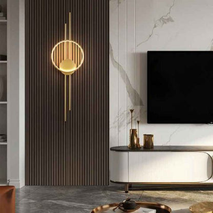 APPLIQUE MURALE DORÉE | Disque - Lumière de Léora