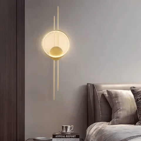 applique murale doree disque hambre