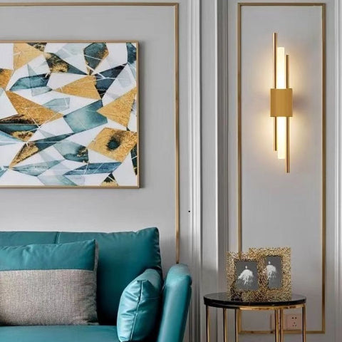 applique murale dorée gauche