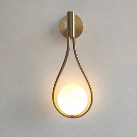 APPLIQUE MURALE DORÉE | Goutte d'eau - Lumière de Léora