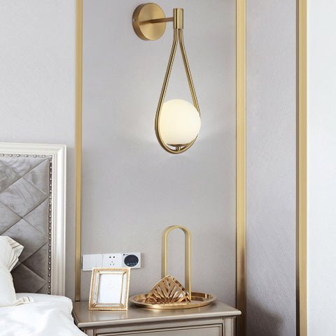 applique murale doree goutte d'eau chambre