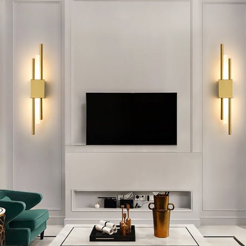 applique murale doree lot de deux