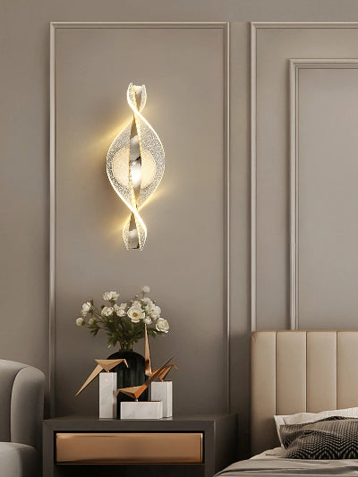 applique  murale dore torsade