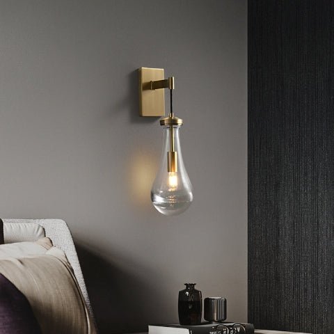 applique murale en verre goutte lampe de chevet