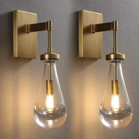 applique murale en verre goutte lot de deux