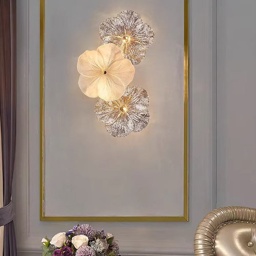 applique murale fleur 3 fleurs