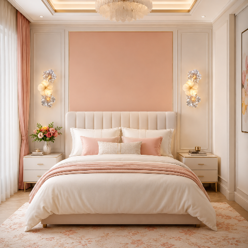 applique murale fleur chambre avec plafonnier