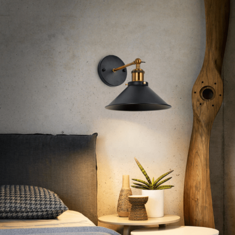 applique murale industrielle éclaire la chambre