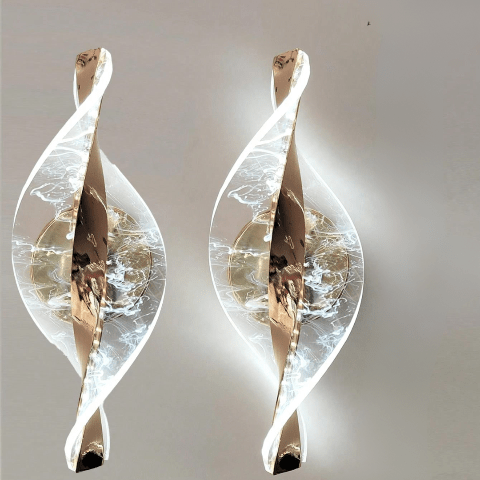 applique murale originale torsade motif ligne lot de deux