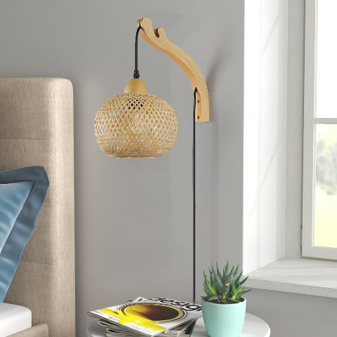 applique murale rotin lampe de chevet