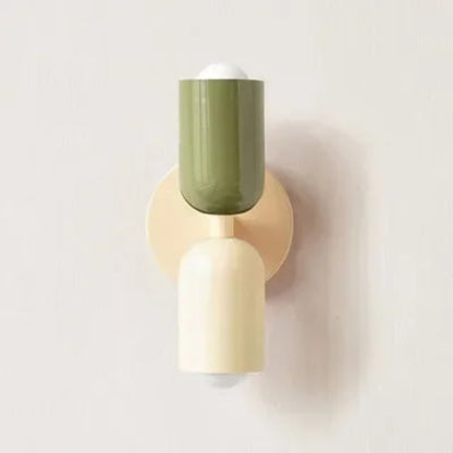 applique murale vintage blanc vert