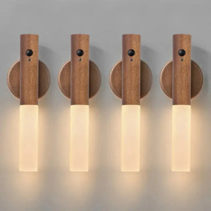 applique-murale-bois-Bois fonce Lot de 4 Appliques