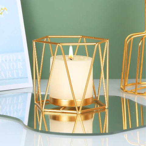 bougeoir doré romantisme