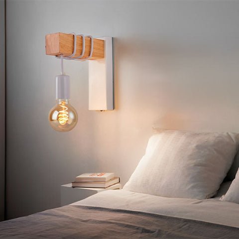 Applique murale bois | Livio blanc