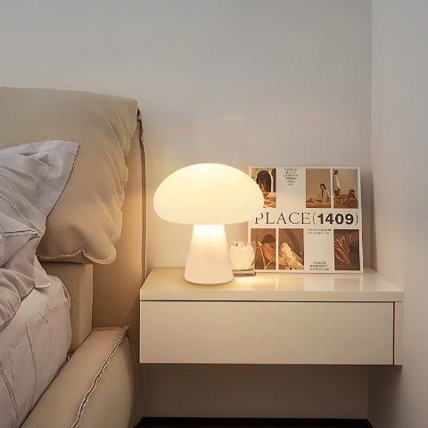 lampe champignon blanche chambre