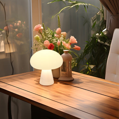 lampe champignon blanche lumière douce
