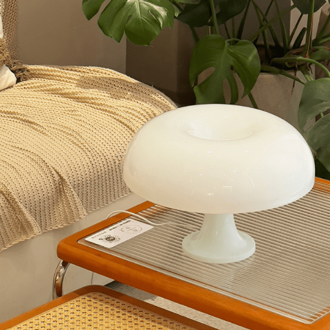 lampe champignon blanche salon