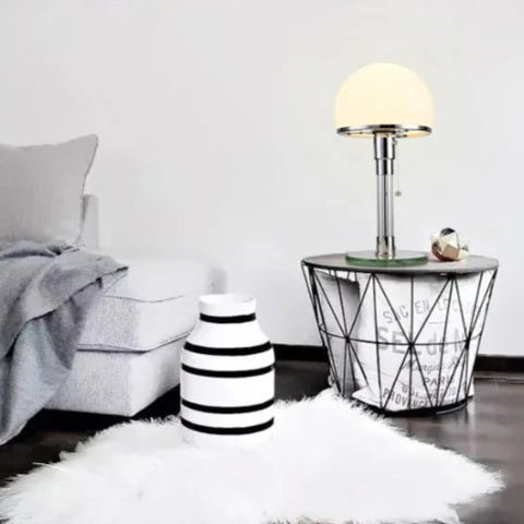 lampe champignon blanche salon