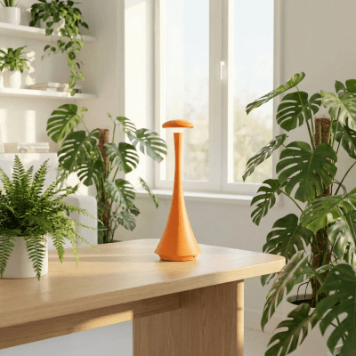 Lampe champignon orange | Auréa