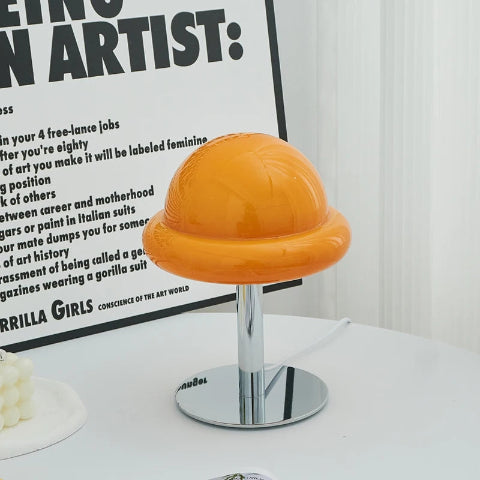 Lampe champignon orange Doria