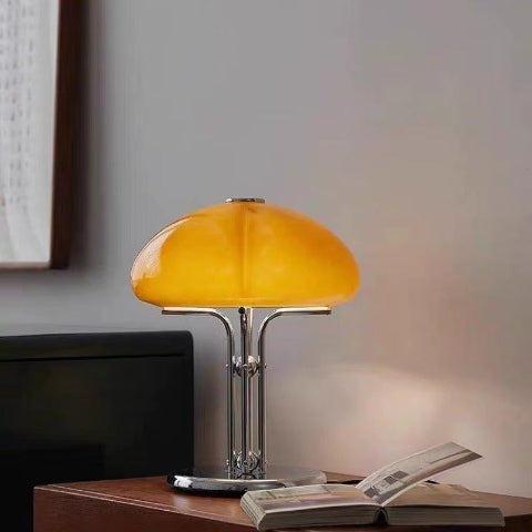 lampe champignon orange design