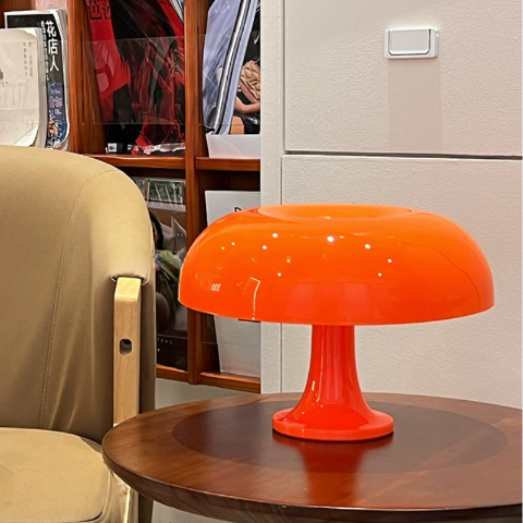 lampe champignon orange design