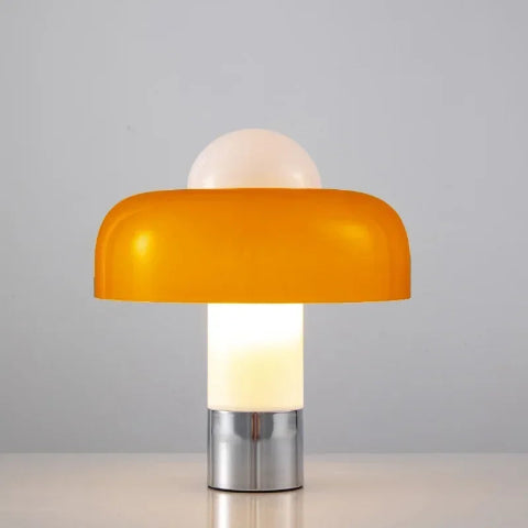 lampe champignon orange design