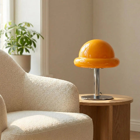 Lampe champignon orange Doria