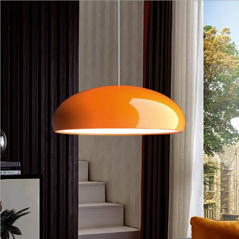 lampe champignon orange suspension