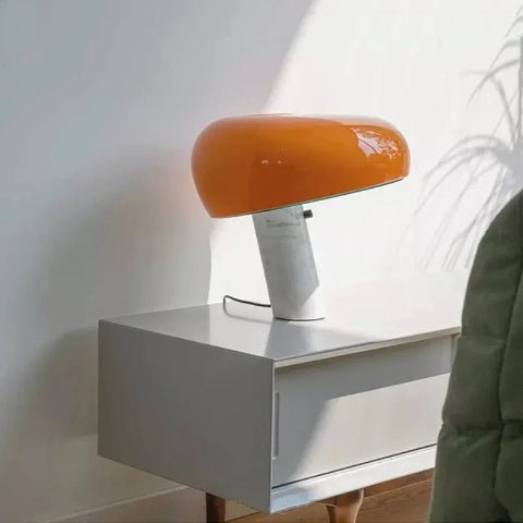 lampe champignon orange lampe de chevet