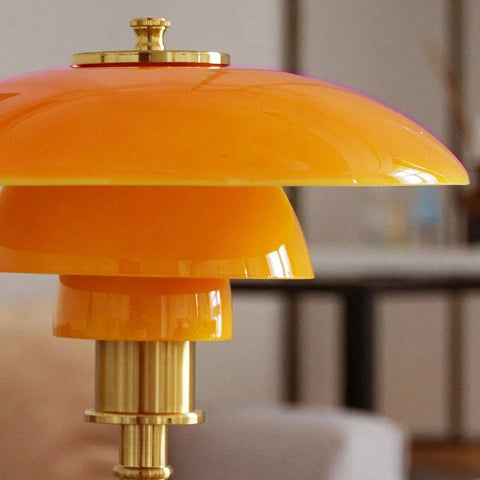 lampe champignon orange