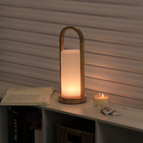 lampe-de-chevet-bois lumiere douce