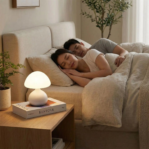 lampe de chevet champignon chambre a coucher