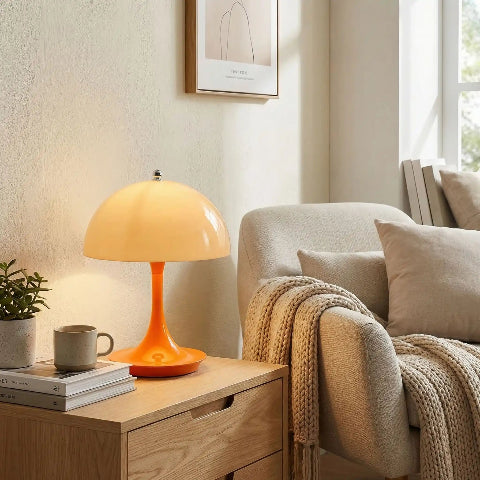 lampe de chevet champignon coin de lecture