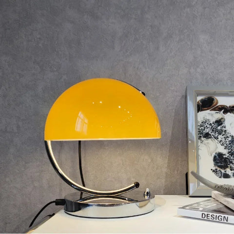 lampe de chevet champignon jaune