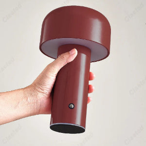 lampe-de-chevet-champignon-rouge-profond