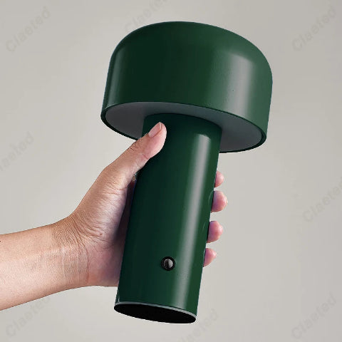 lampe de chevet champignon vert foret