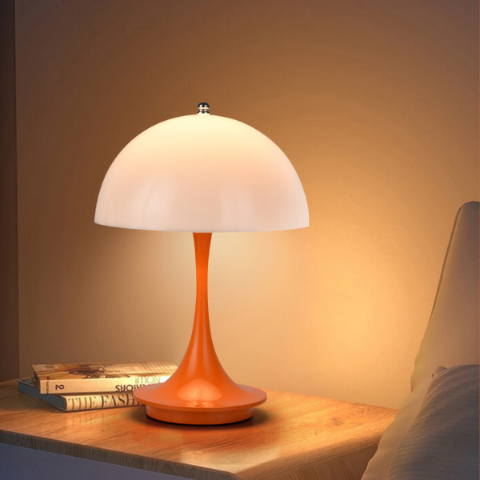 lampe de chevet champignon ornge