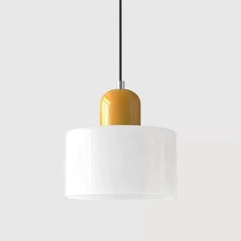 lampe suspendue blanc jaune