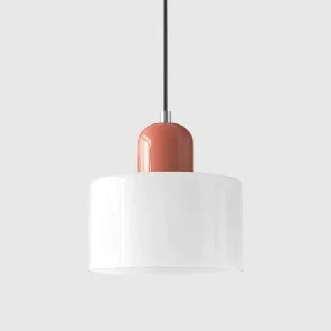 lampe suspendue blanc rouge