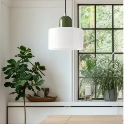 lampe suspendue blanc vert